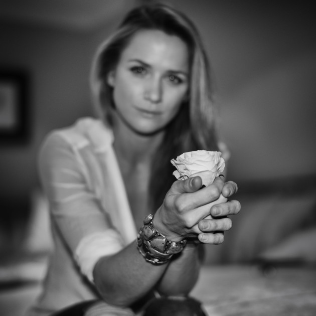Shantel VanSanten
I met Shantel while having dinner at Demi Moore&rsquo;s house and was struck by her incredible heart and sense of humanity. Naturally drawn to photograph her for the project, we caught up some time later in LA. The expression on her face, the way she cradles the rose was a reflection of our talks about peace and her love for her grandmother.